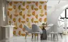 Modern Abstract Golden Ochre Brushstroke Wallpaper 7