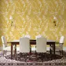 Mustard Yellow Botanical Pattern Wallpaper 6