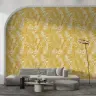 Mustard Yellow Botanical Pattern Wallpaper 8