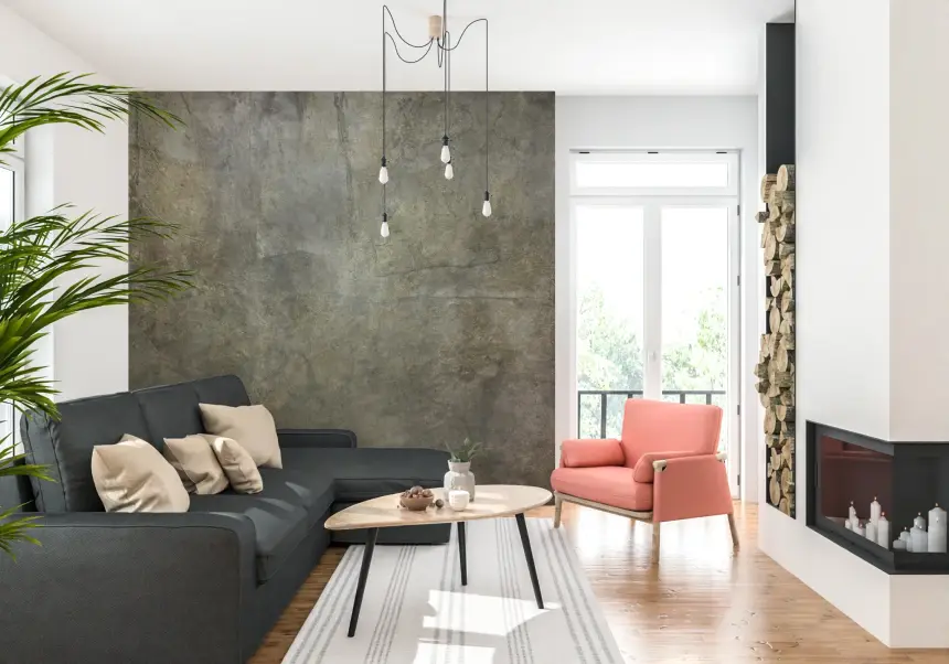 Golden Paper Collage Wall Mural