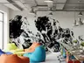 Monochrome Abstract Mountain Wall Mural 6