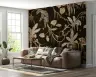 Elegant Tropical Monkey and Botanical Wallpaper 8