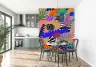 Whimsical Abstract Forms Stripes Dots Wallpaper Mural 6