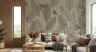 Muted Tropical Leaves and Butterfly Wall Mural 6