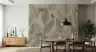 Muted Tropical Leaves and Butterfly Wall Mural 7