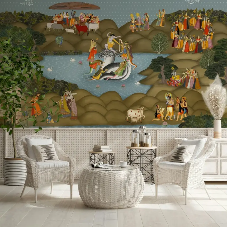 Kaliya Mardan Saga Wall Mural