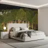 Enchanted Krishna Forest Night Wall Mural 8