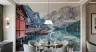 Alpine Lake Boathouse Reflection Wall Mural 8
