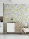Symmetrical Lavender Bloom Pattern Wallpaper 7