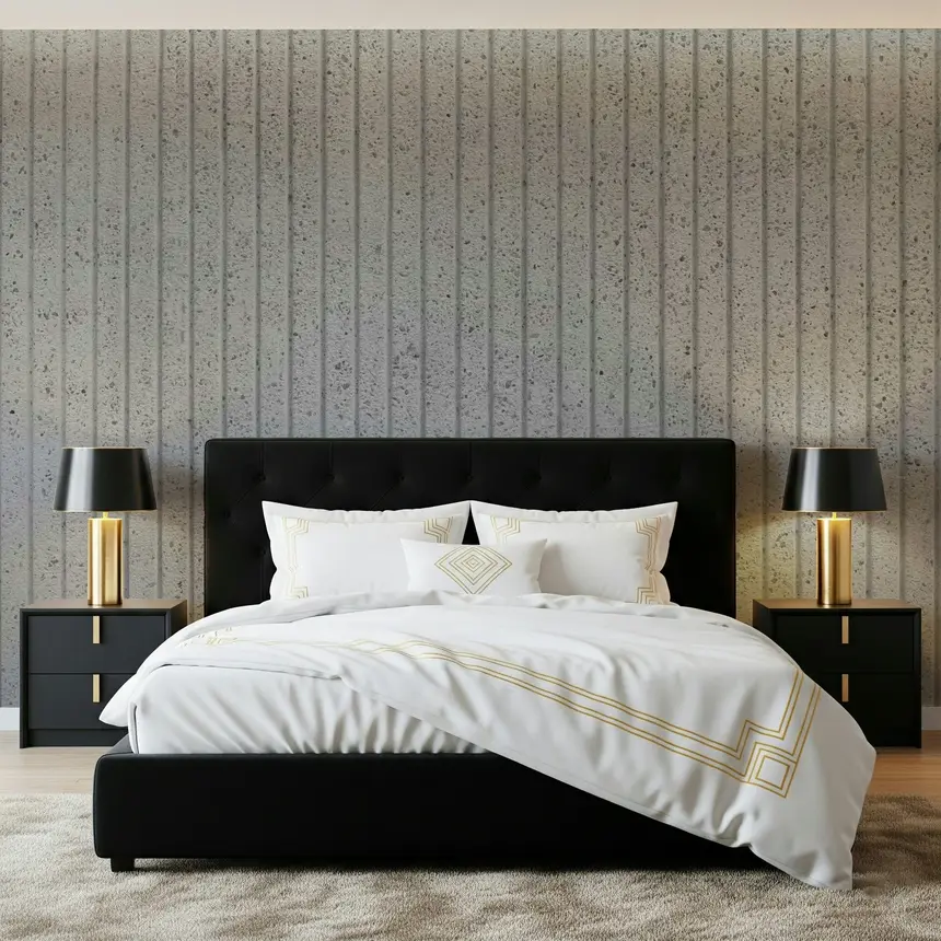 Linear Concrete Illusion Wall Mural -2306793