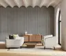 Modern Grey Fluted Concrete Effect Wallpaper 6