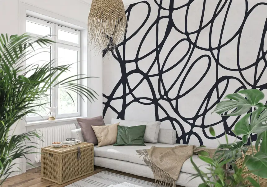 Loop Lines Wall Mural