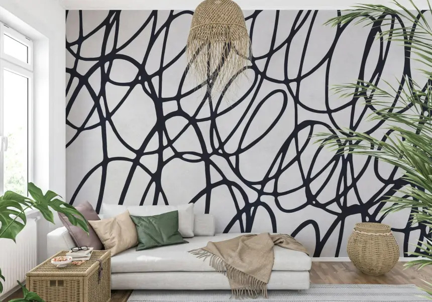 Loop Lines Wall Mural