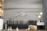 Serene Moonlit Birds Flying Wall Mural 8