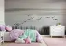 Serene Moonlit Birds Flying Wall Mural 7