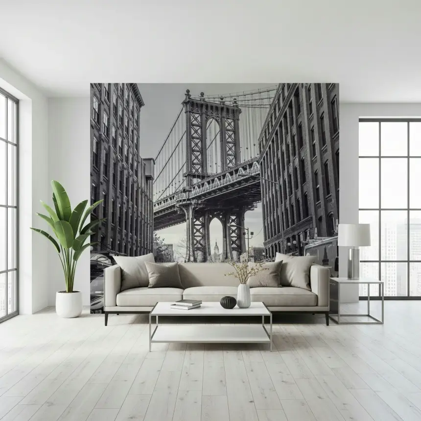 Manhattan Bridge from the Dumbo Wall Mural