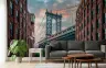 Manhattan Bridge Dusk Cityscape Wall Mural 6