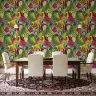 Vibrant Indian Peacock and Floral Pattern Wallpaper 7