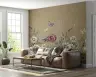 Watercolor Wildflower and Butterfly Nursery Mural 7