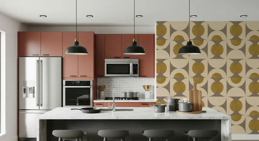 Mid-Century Modern Arcs Wallpaper -2995394