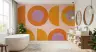Mid-Century Abstract Geometric Shapes Wall Mural 7