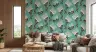 Mid-Century Floral Comb Pattern Wallpaper 7