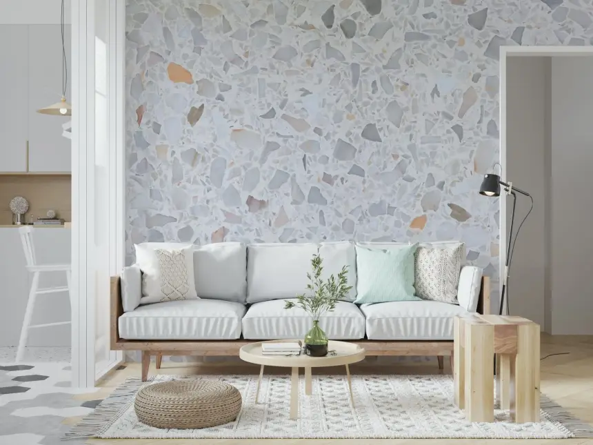 Modern Terrazzo Natural Marble Wallpaper Wall Mural