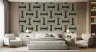 Earthy Toned Modern Geometric Block Wallpaper 7