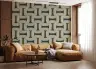 Earthy Toned Modern Geometric Block Wallpaper 6