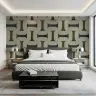 Earthy Toned Modern Geometric Block Wallpaper 8