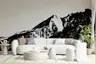 Abstract Monochrome Mountain Peak Wall Mural 6