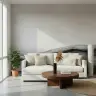 Monochrome Abstract Mountain Vista Wall Mural 8