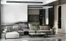Monochrome Abstract Mountain Vista Wall Mural 6