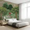 Pichwai Inspired Forest Animals Wall Mural 8
