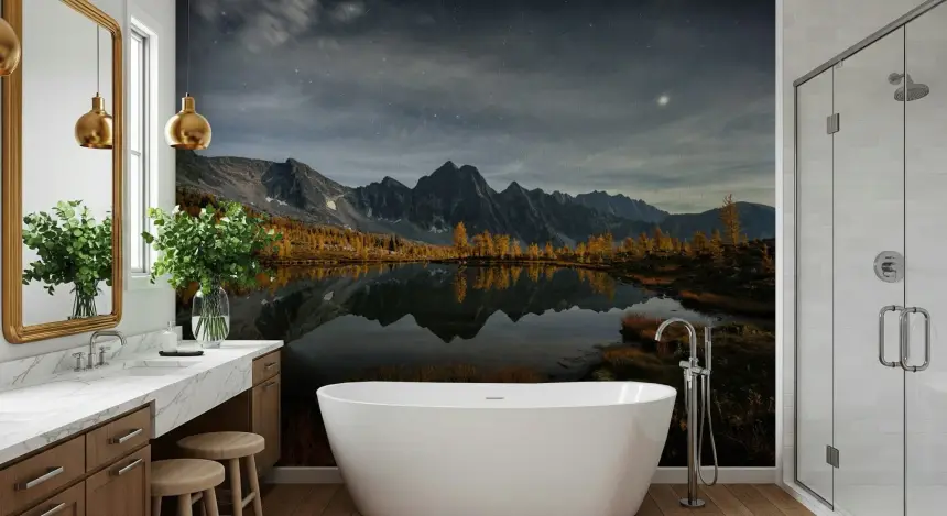 Nightfall's Calm Reflection Wall Mural - 2363922