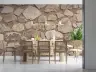 Hand-Stacked Natural Stone Wallpaper Mural 7