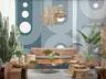 Modern Geometric Arches and Circles Wall Mural 7