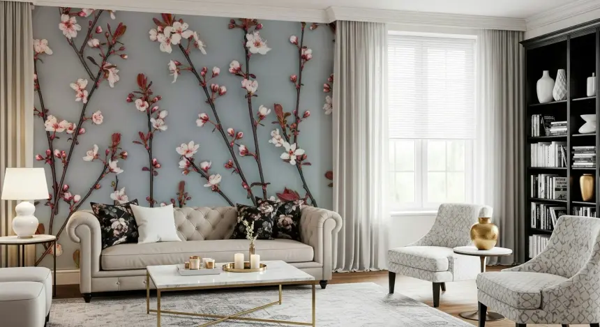 Ornamental Cherry Plant Wall Mural