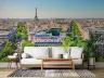 Eiffel Tower Panorama Parisian Boulevard Wallpaper 8