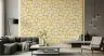 Mustard Yellow Organic Pebble Wallpaper 7