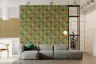 Playful Retro Eyes Geometric Pattern Wall Mural 8