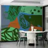 Emerald Ocean Terracotta Abstract Swirls Wall Mural 7