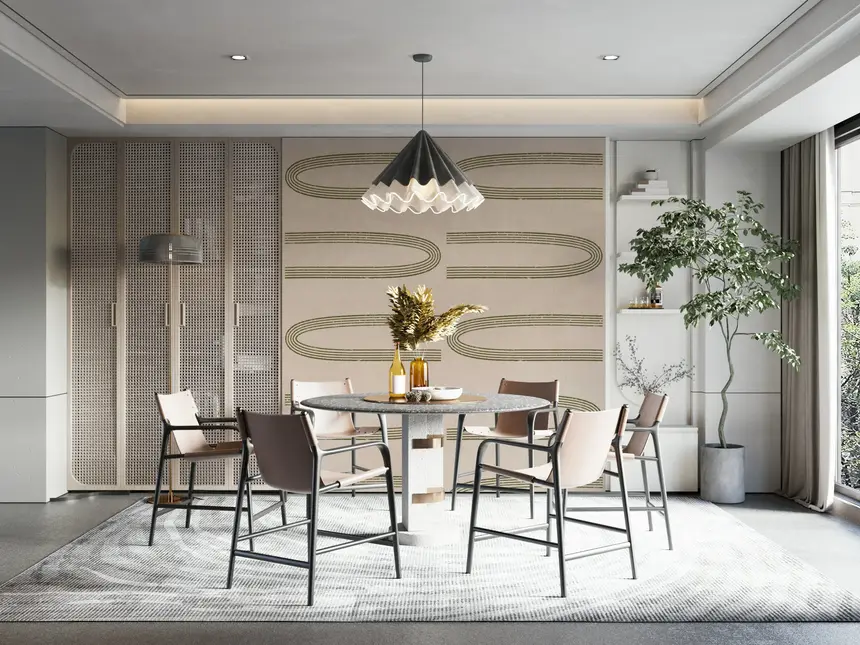 Retro Arch Lines - Sage & Olive Mid Century Modern Wallpaper