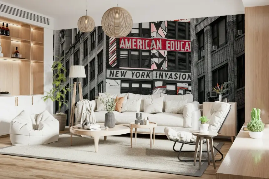 Retro City Murals Wall Mural