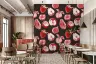 Vibrant Red Fruit Sketch Pattern Wall Mural 6