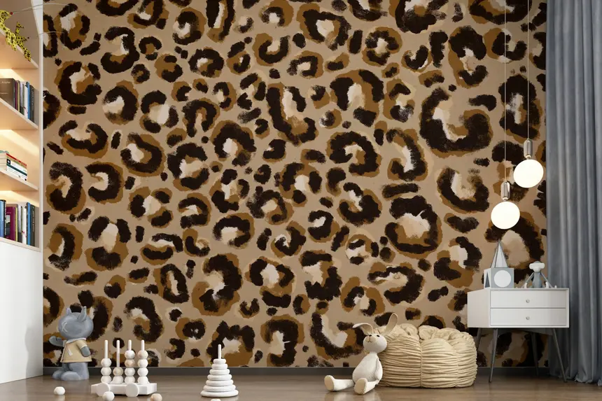 Rustic Leopard Wall Mural - 2384305