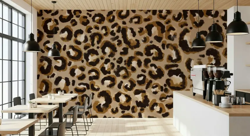Rustic Leopard Wall Mural - 2384305
