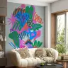 Contemporary Abstract Floral Garden Wall Mural 8
