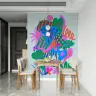 Contemporary Abstract Floral Garden Wall Mural 7