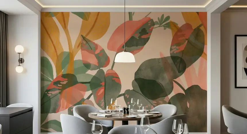 Organic Foliage Wall Mural - 2861673